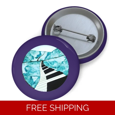 Custom Pin Button Piano Window Logo